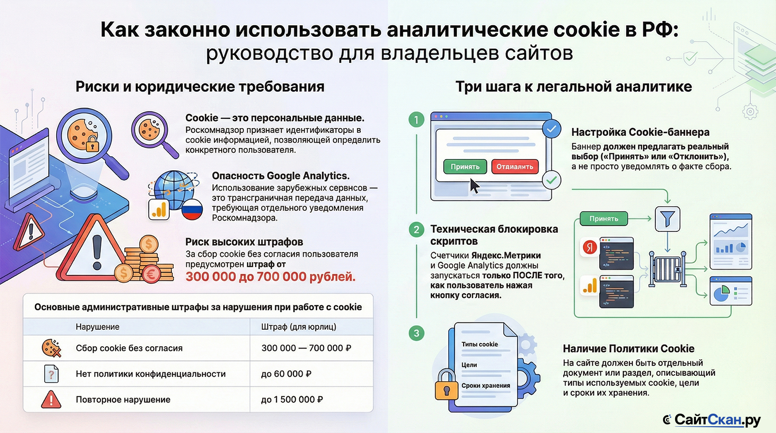 Как законно использовать аналитические файлы cookie на сайте
